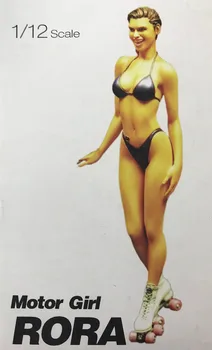 1/12 femeie moderna, cu zâmbet figura jucărie Rășină Model in Miniatura Kit unassembly Nevopsite