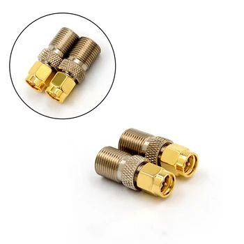 1 Buc Conector F Tip Feminin Jack Să-SMA Male Plug Direct RF Coaxial Adaptor Conector Aur Ton