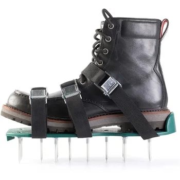 1 Pereche Aerator de Gazon Piroane Pantofi de Aerisire cu Țepi Sandale cu Bretele Reglabile Dimensiune Universală pentru Cizme Iarba Cultivator