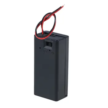 1 buc Baterie de 9V Caz de Depozitare Cutie de Plastic Titularul Duce Cu Comutator ON/OFF Acoperi