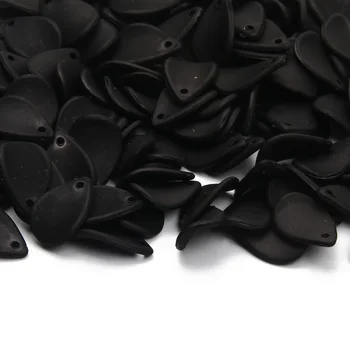 100buc 12x18mm Negru Picătură Margele Acrilice Mate Petale Farmecul Margele Pentru a Face Bijuterii Pandantiv Diy Brățară Colier Accesorii