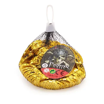 100buc Pirat Monede de Aur de Halloween Fals din Plastic de Aur de Halloween Decoratiuni de Craciun pentru Casa de Copii Favoarea Joc Comoara Consumabile