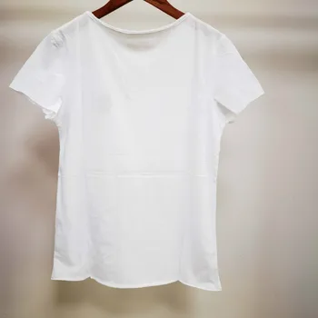 109307 Noi de Primavara-Vara la Modă de Brand, Design de Lux Scrisoare de Dragoste Broderie Versatil Bumbac cu Maneci Scurte T-shirt Femei Z1