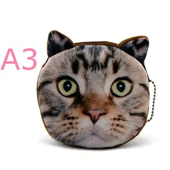 20 de Stiluri Noi de imprimare 3D Pisică /Câine Fata cu Fermoar Cazul Copiilor Poseta de Monede Doamna Drăguț Portofel Husă Femei Machiaj Fata Buggy Bag