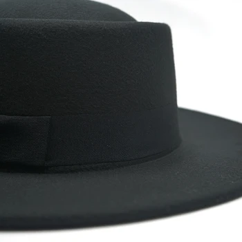 2021 noi de Iarna Toamna Luntraș Plat Top Hat Pentru Femei om Margine Largă Doamnelor Pălării Pălărie Jazz Capac Clasic Bowler Feminino Gorra