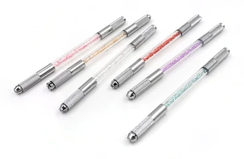 2022 Profesionale De Înaltă Calitate Dublu Partea Cristal Tatuaj Machiaj Permanent Pen Manual Pen Microblading Suport Stilou