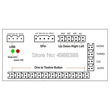 20buc Întârziere Zero Arcade USB Encoder PC Joystick Arcade Rocker Circuitul de Control au 2.8 mm sau 4.8 mm sârmă