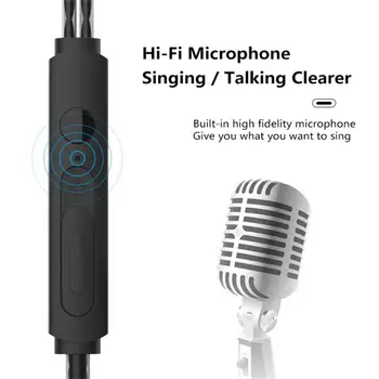 Căști cu fir de Galvanizare Bass Stereo În ureche Căști Cu Microfon Hands-free Telefon set cu Cască Compatibil Pentru Android iOS