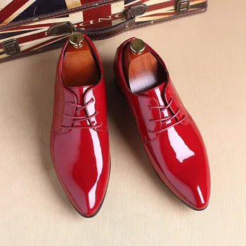 De Înaltă Calitate De Brand De Oameni Formale Pantofi Barbati Oxford Piele Pantofi Rochie De Moda, Oameni De Afaceri Pantofi A Subliniat Pantofi De Nunta