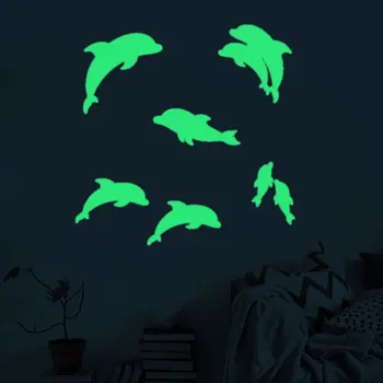Desene animate Delfin Strălucire Autocolante de Perete pentru Camere de Copii Decor Fluorescente Decalcomanii de Decorare Dormitor Luminos de Autocolante Glow în Întuneric