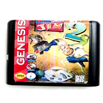 Earth Worm Jim 2 16 biți MD Card de Memorie pentru Sega Mega Drive 2 pentru Geneza SEGA Megadrive