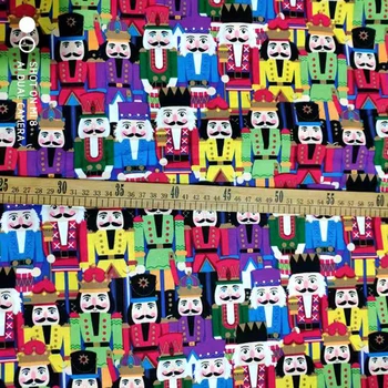 Frumoasa Largă 110cm Copii Tesatura Colorate spargatorul de Nuci Soldați Imprimare Tesatura de Bumbac Cusut de îmbrăcăminte DIY/Tricou/Îmbrăcăminte