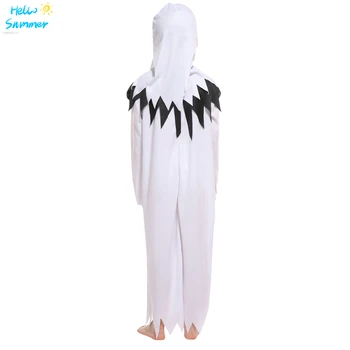 Halloween Copil fantomă albă Trooper Costum Baieti Fata Fantoma Catsuit Masca Battle Royale Joc de Baieti Cosplay Salopeta Adolescenti Haine