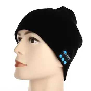 Iarna Bluetooth USB Reîncărcabilă Muzica Cască Cald Tricotat Beanie Hat Cap Respirabil Bărbați Gorras Pălării Calde Casual Doamna Căciuli
