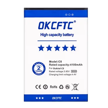 OKCFTC Original 5.5 inch pentru Oukitel C8 Baterie Real 4100mAh Baterie de Rezervă de Înlocuire Pentru Oukitel C8 Telefon Mobil