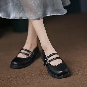 Pantofi pentru Femei 2022 moda retro Gol Afară Respirabil Pantofi Mary Jane Toate-meci Confortabile pentru Femei Pantofi de Piele de Zapatos Mujer