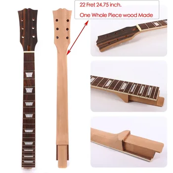 Personalizate pentru Gât Chitara 22 Fret-O singură Bucată din lemn de Mahon 24.75 Inch Pentru Set în Stil LP
