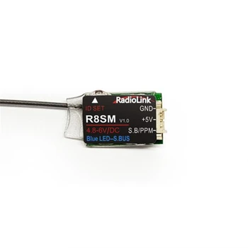 Radiolink 2.4 GHz R8SM R8EF R8FM 8 Canale RC Receptor Super-Mini Tiny Sprijinul rețelelor conținând metal/PPM pentru T8FB/T8S/RC6GS/RC4GS Transmițător