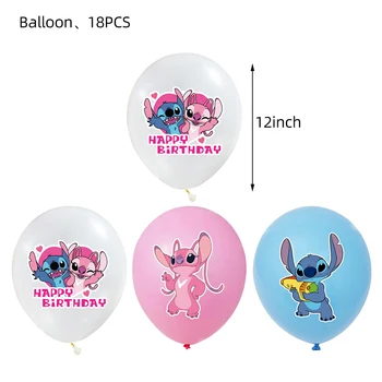 Roz Lilo & Stitch Decoratiuni Partid Stele, Baloane Pentru Copii Banner Spirală Tort Fân Copil De Dus Pentru Copii Petrecere De Ziua Consumabile