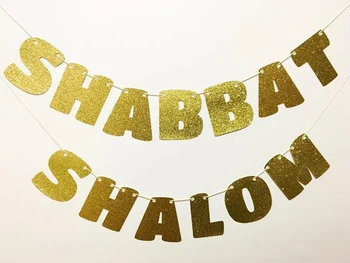 Shabbat Shalom decoratiuni, strălucitoare petrecere bannere, ziua de nastere decoratiuni petrecere, decoratiuni petrecere de aniversare