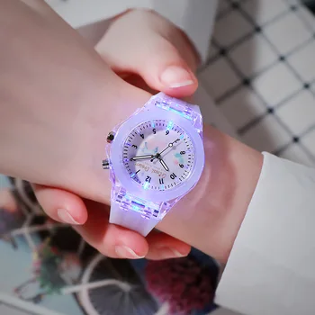 Uita-te luminos pentru Copii Ceasuri de Moda Roz Curea Silicon Cuarț Ceas de mana Copii Băieți Fete pentru Cadouri Ceas Relogio infantil
