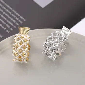 1buc în Formă de Diamant Cu Perla din Aliaj Agrafe de par Accesorii de Par Frizură Moda coreeană Stiluri Apuca Clip