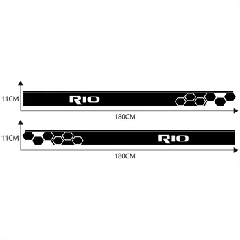 2 BUC Grila dungi modă mașină abțibilduri Pentru Kia Rio creative praguri laterale vinil autocolante decorative, accesorii usi